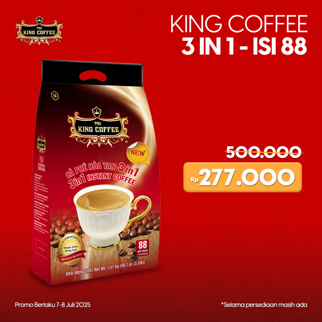 

Kopi Instant Import Vietnam Trung Nguyen King Coffee- 3 in 1 Isi 88 Sachet