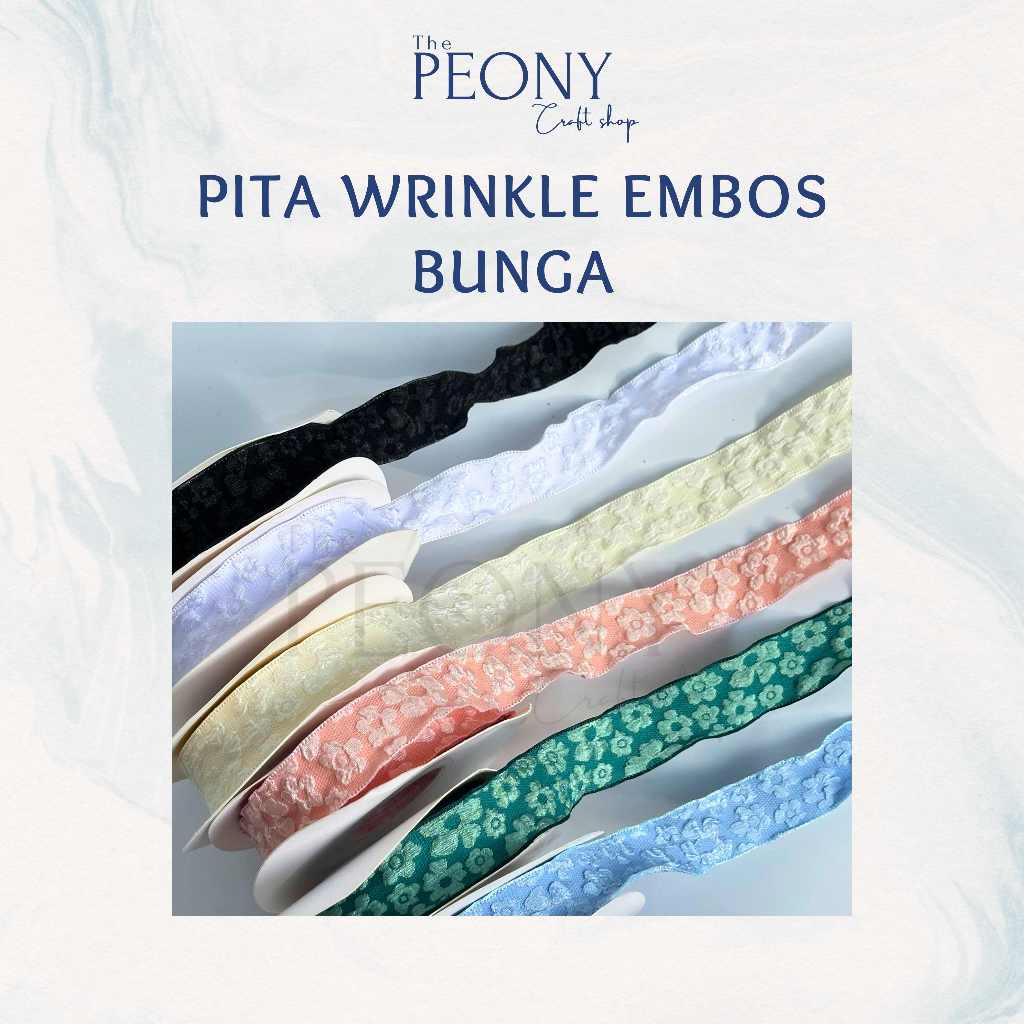 

The Peony Craft - PITA KAIN WRINKLE MOTIF EMBOS BUNGA | PITA HAMPERS