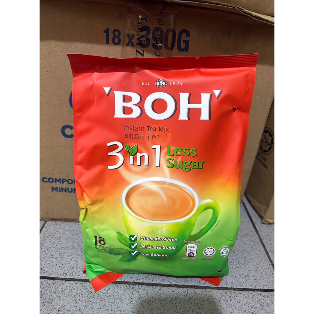 

Boh instant tea mix 3in1 Less sugar