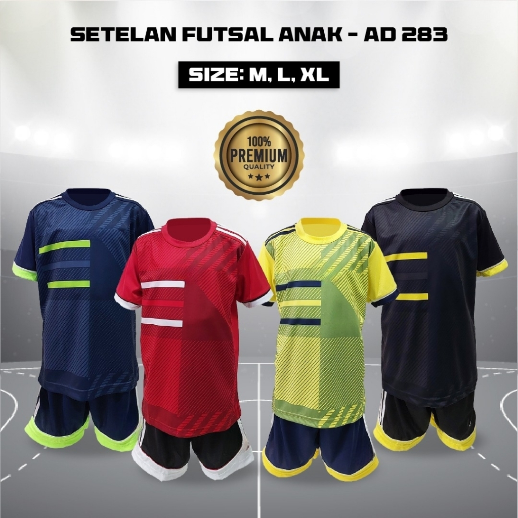 SETELAN FUTSAL ANAK KAOS SEPAKBOLA JUNIOR PRINTING AD 283