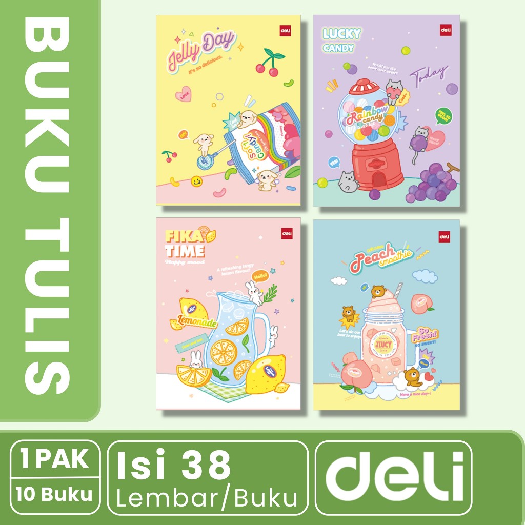 

Buku Tulis Deli 38 Candy Dreams 2 || 1 Pak Isi 10 || Ukuran A5