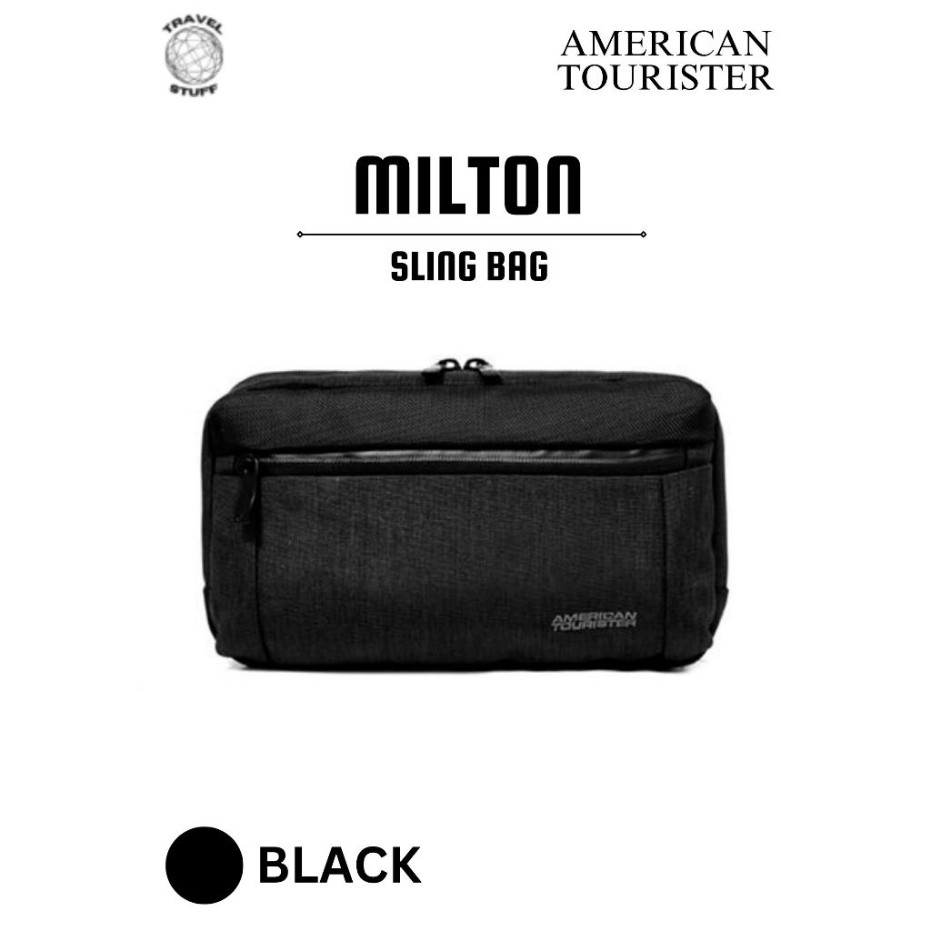 American Tourister Milton Sling Bag 2 - Black Original