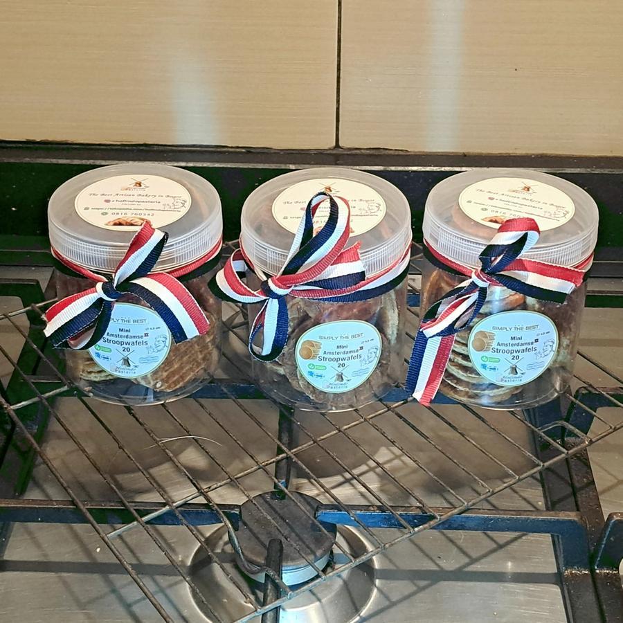 

Dutch Amsterdamse Caramel Mini-Stroopwafels 20 x ⊘ 5 cm