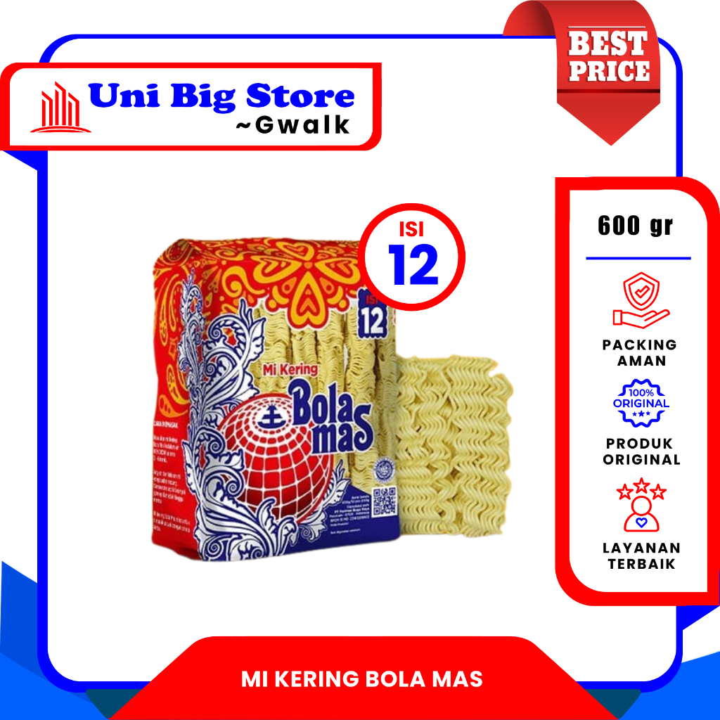 

MIE KERING SEHAT BOLA MAS ISI 12 PCS - 600 GR