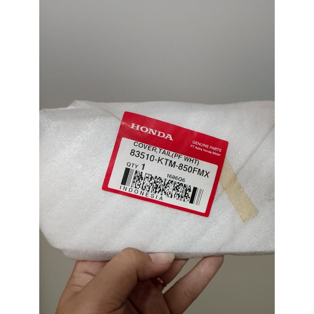 83510-KTM-850FMX Covertail Cover Tail Buntut Body Belakang Honda Supra X 125 Old Lama Original Putih