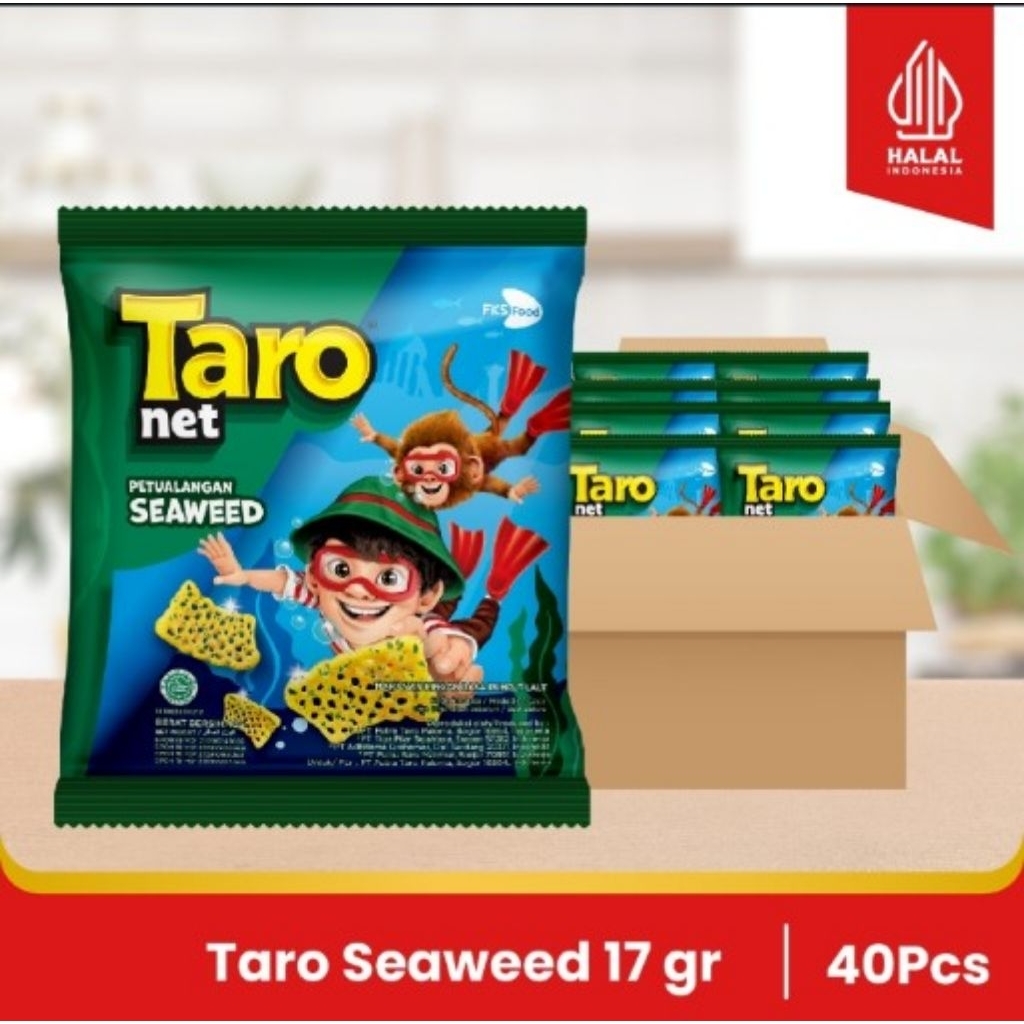 

Taro - Seaweed - Small Pack - 1 Karton (4renceng) - 40 Pcs - 17gr