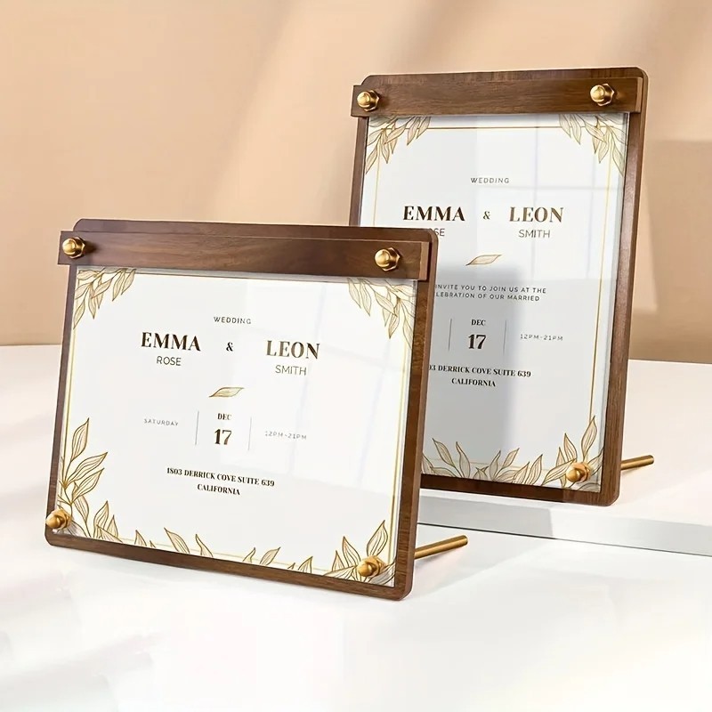 Standing Menu Kayu Display Menu Standing A4 Stand Menu Berdiri