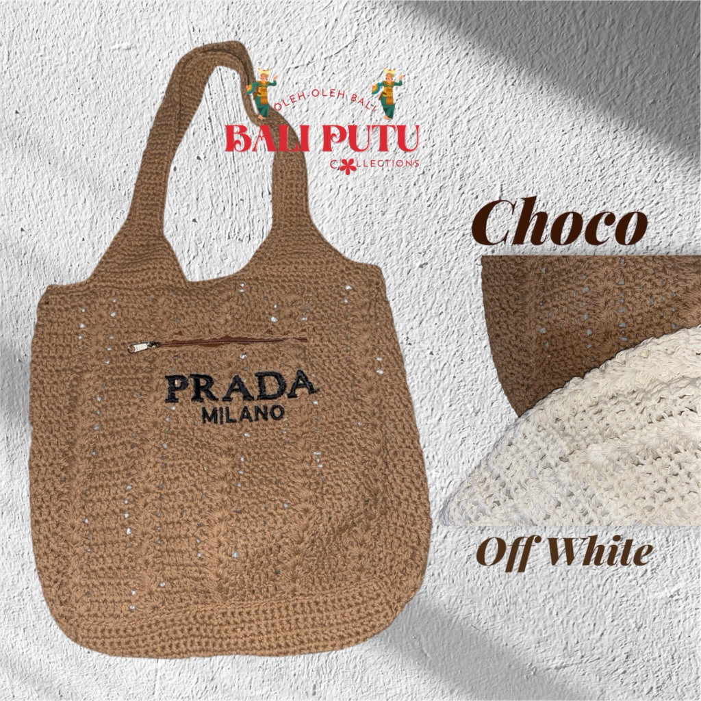 TAS PANTAI RAJUT | TOTEBAG HANDMADE FROM BALI | TOTEBAG RAJUT PRD MILA | BALI PUTU COLLECTIONS