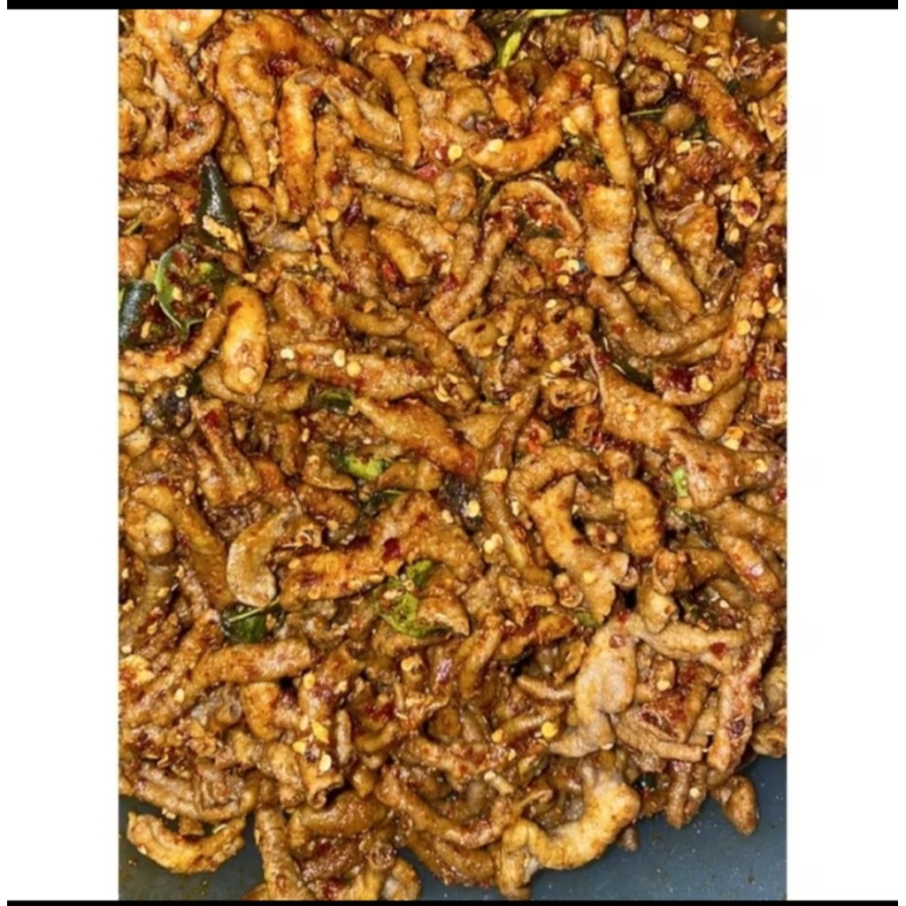 

USUS GORENG KRISPI EXTRA PEDAS DAUN JERUK ISI 250GRAM