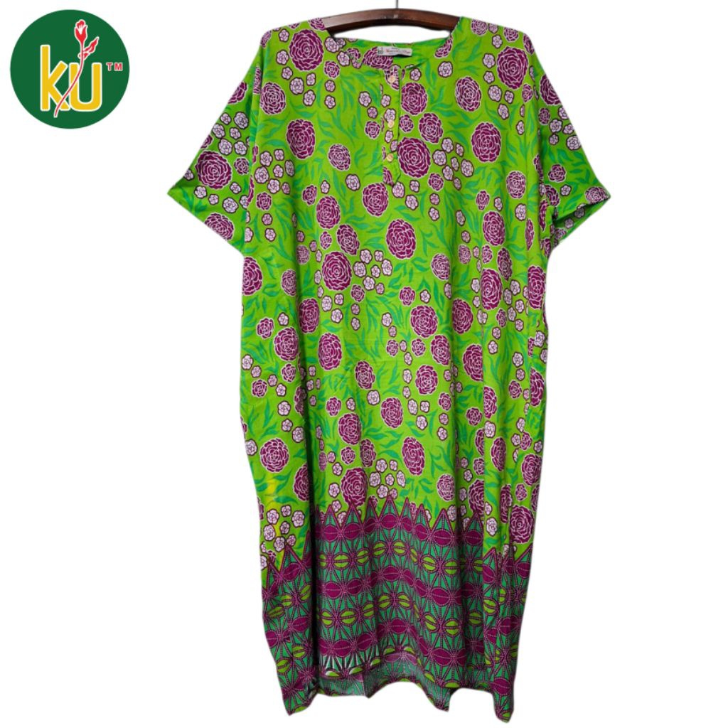 Kencana Ungu Daster L5 - 5L Jumbo Label Putih - Daster Ibu Menyusui Daster Berkancing Jumbo