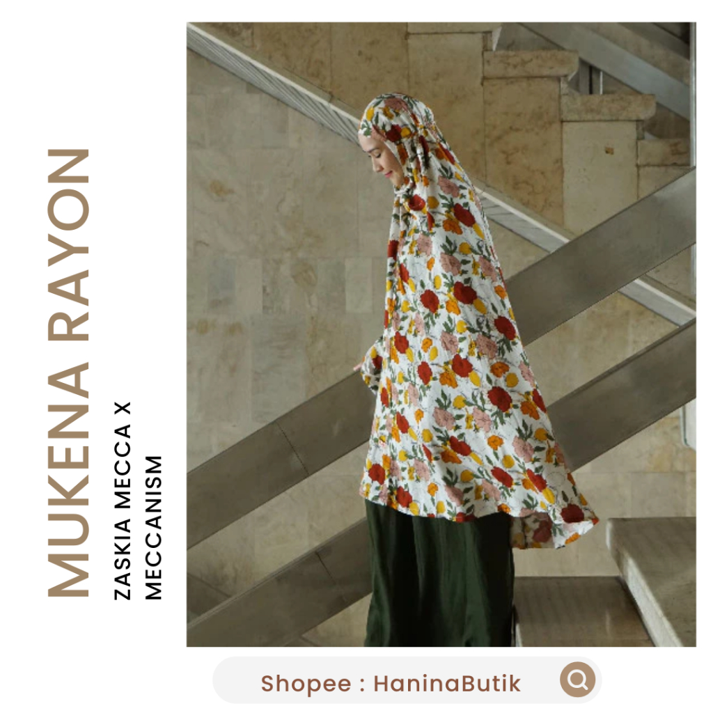 (𝗦𝗜𝗔𝗣 𝗞𝗜𝗥𝗜𝗠) QUINNY MUKENA MOTIF DEWASA BAHAN RAYON WARNA TERRACOTA by ZM Zaskia Mecca X - Meccanism