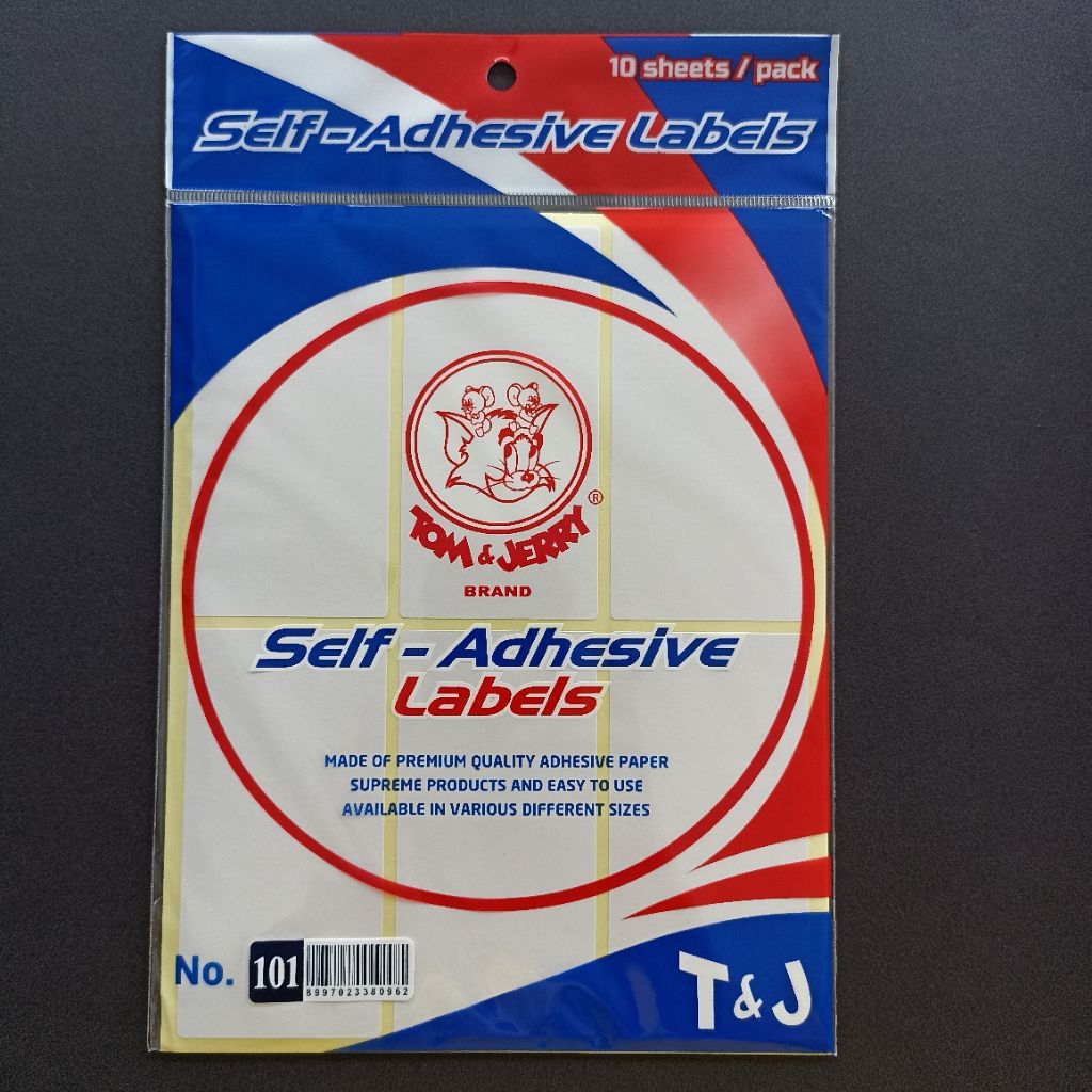 

Tom Jerry Label No.101 | Label Polos Ukuran 50X100 mm Kotak | Self Adhesive 60 Labels