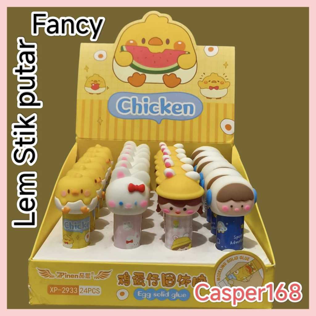 

LEM KERTAS PUTAR KARAKTER - GLUE STIK FANCY - PEREKAT STIK BATANG PUTAR CARTOON