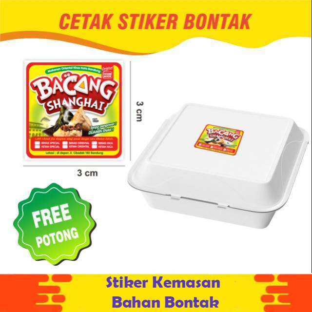 

STIKER KOTAK MAKANAN - STIKER CUTING LABEL KEMASAN CUSTOM - BAHAN BONTAK - CETAK STIKER PRODUK MURAH