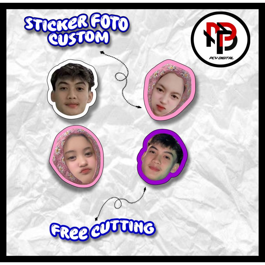 

( 1 pcs isi 5 sticker ) sticker muka kecil kecil 3 cm sticker cute custom sticker foto muka lucu sticker custom murah sticker hp