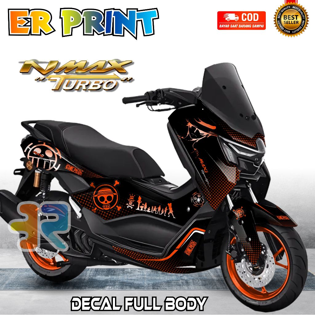Decal Nmax Turbo Stiker Full Body Variasi Desain One Piece