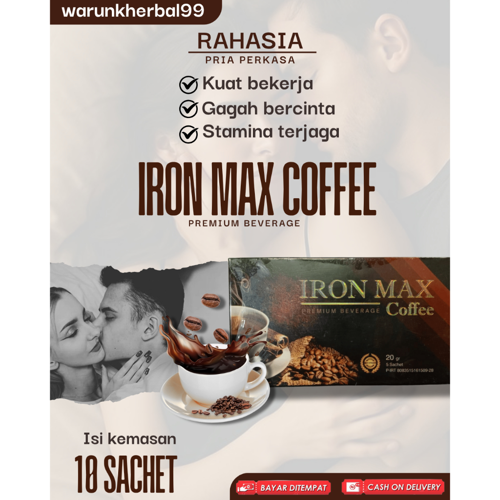 

IRON MAX COFFEE – Kopi Pria Stamina Ekstra (Isi 5 Sachet)