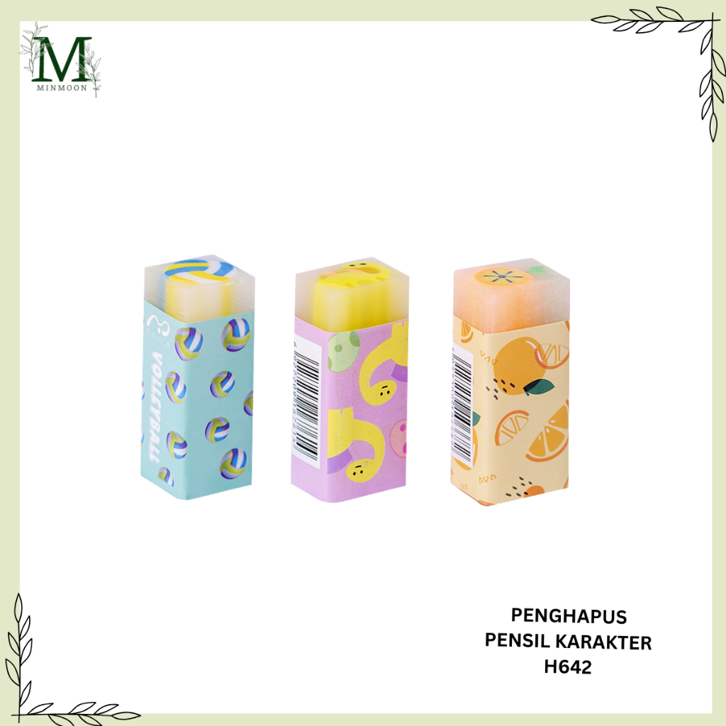 

MINMOON - PENGHAPUS PENSIL KARAKTER H642 PENGHAPUS PENSIL KARAKTER BUAH DINOSAURUS LUCU FRUITS ERASER HAPUSAN ANAK SEKOLAH