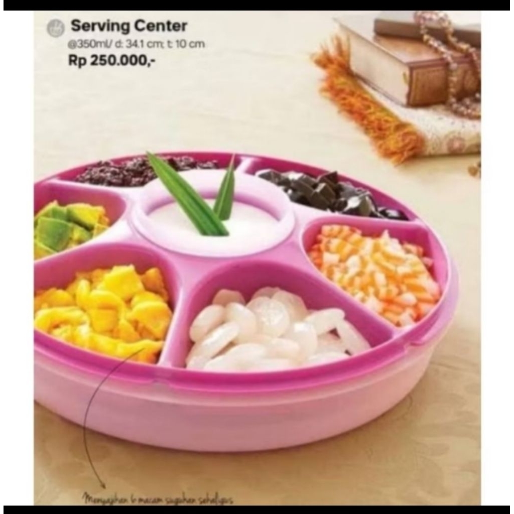 Large serving center Tupperware (guava)