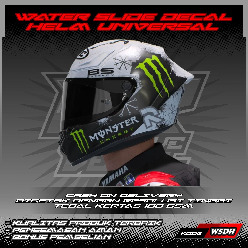 WATER SLIDE DECAL HELM UNIVERSAL MOTIF Fabio Quartararo Winter Test 2024
