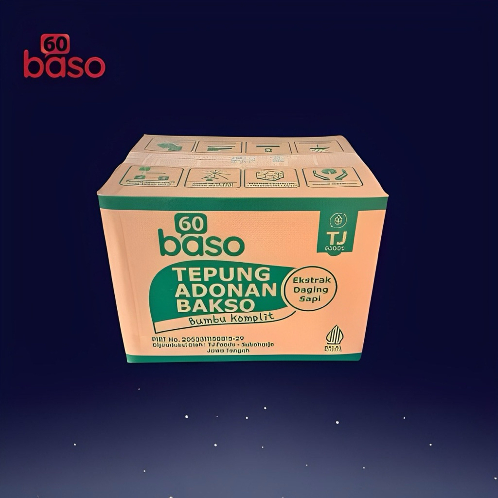 

Tepung adonan bakso 250gr, per dus isi 40pcs
