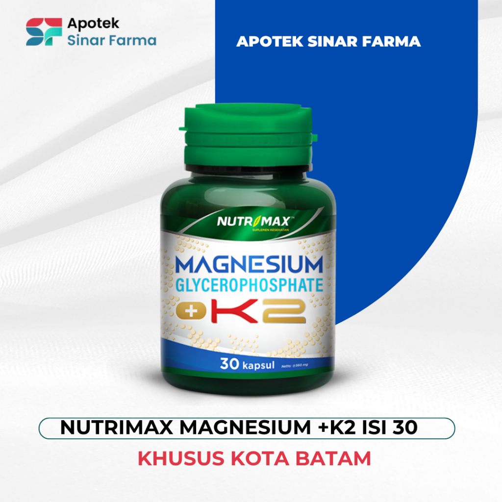 Nutrimax Magnesium Glycerophosphate + K2 30 Kapsul / Nutrimax Magnesium + Vit K