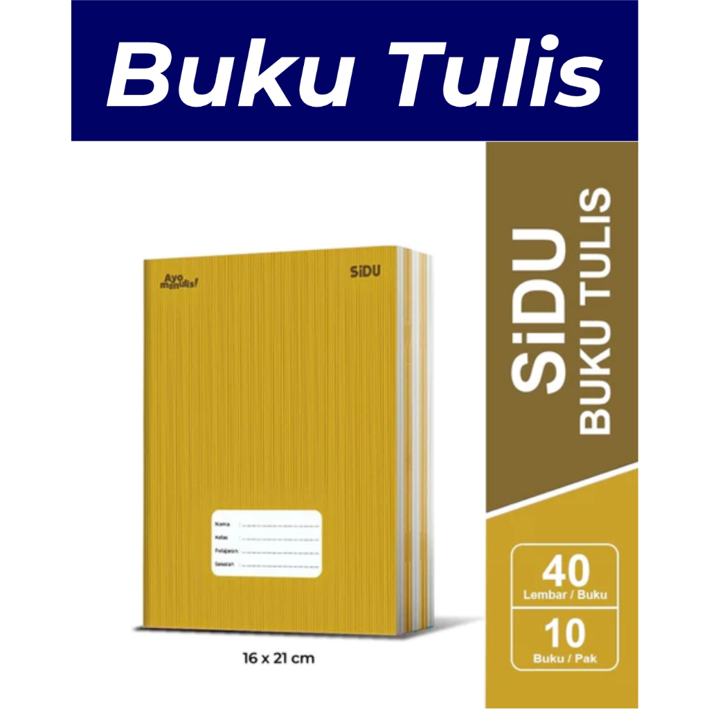 

BUKU TULIS SIDU SAMPUL COKLAT ISI 40LBR PER PAK ISI 10 BUKU