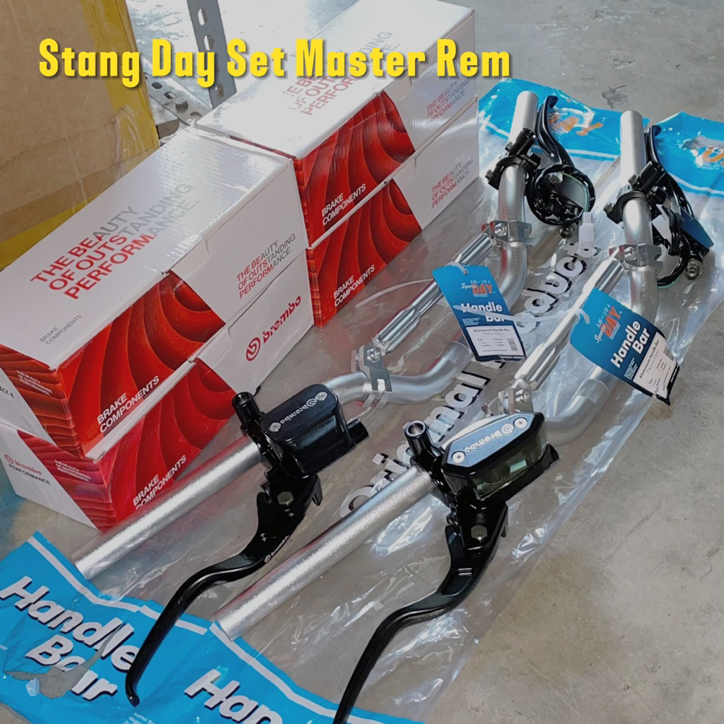 Stang Stir Day Tipe Low Set Master Rem Kotak Oval Brembo Paket Hemat CB GL100 MP Tiger Megapro