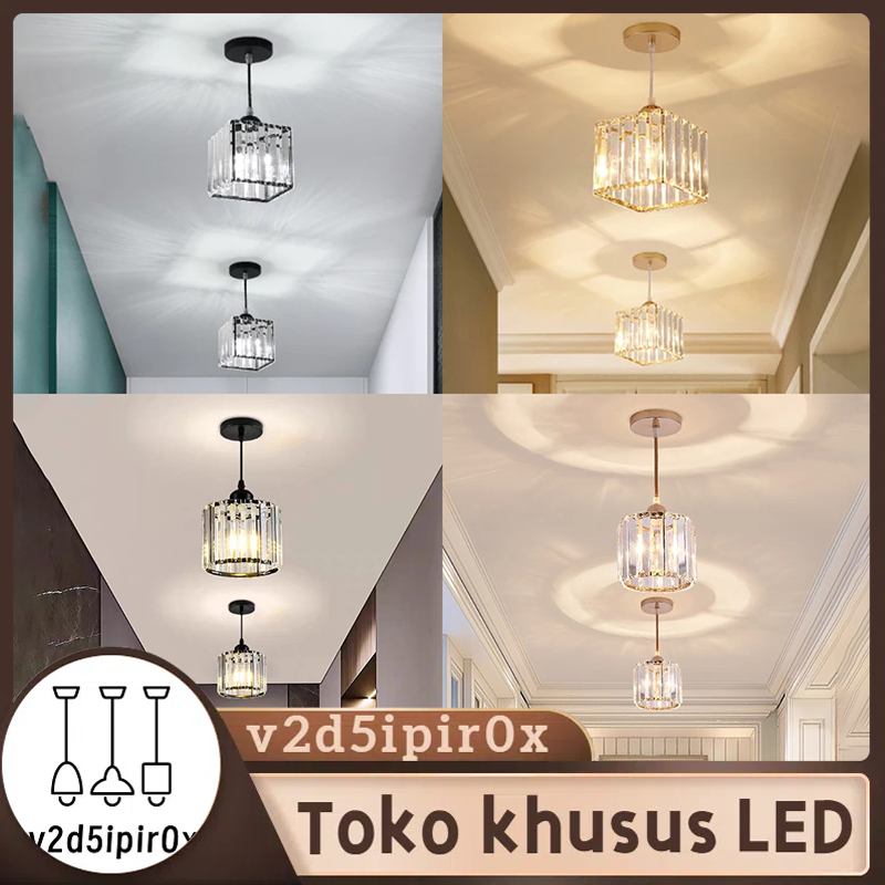 Lampu Plafon Gantung Kristal Minimalis Lampu Plafon Minimalis Kamar Tidur Modern