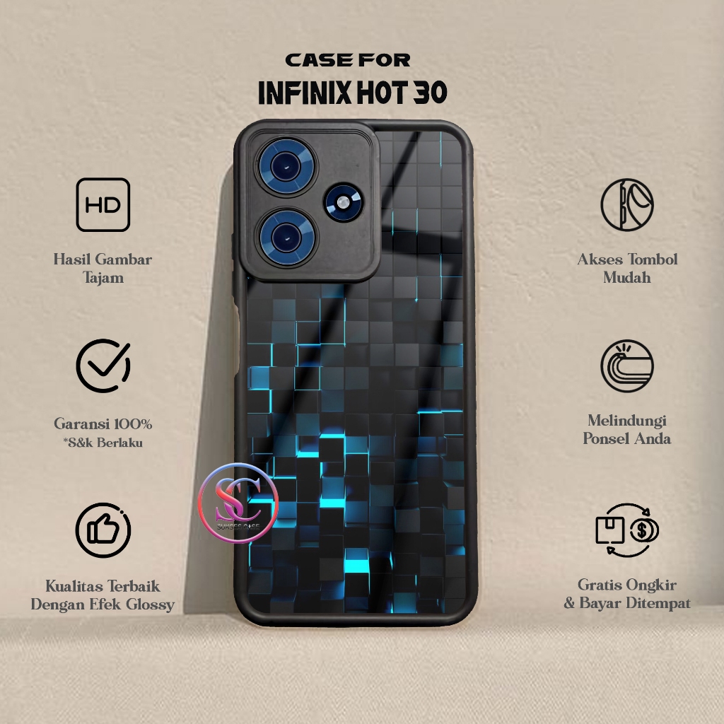 Sukses Case INFINIX HOT 30 - SOFTCASE GLOSSY 2D  Infinix hot 30 - Silikon Hp Infinix  - Silicon Hp I