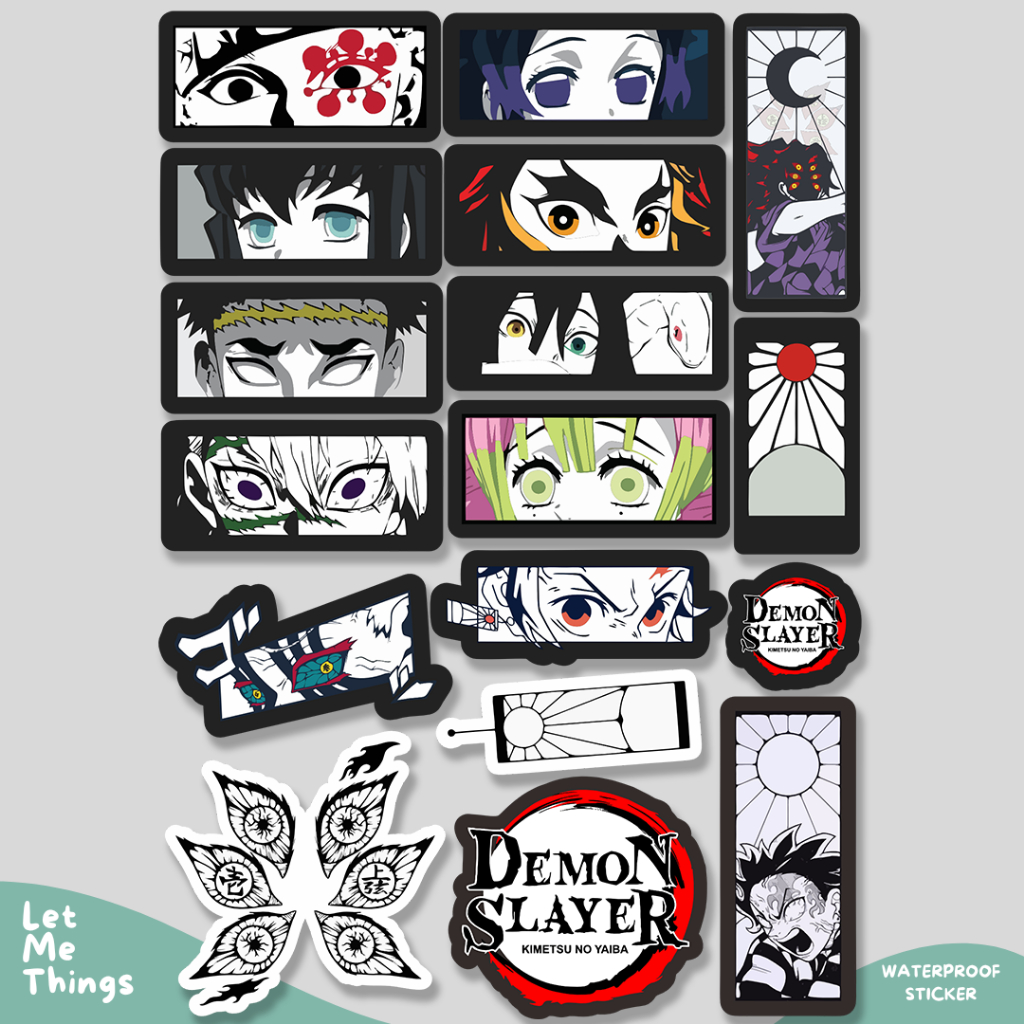 

stiker anime DEMON SLAYER || Sticker KIMETSU NO YAIBA untuk helm case hp laptop tumblr
