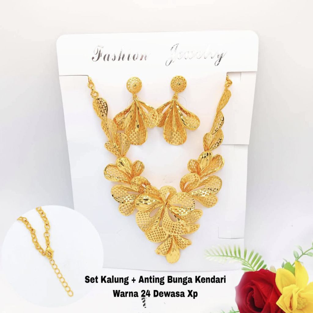 set perhiasan Dubay mewah gold
