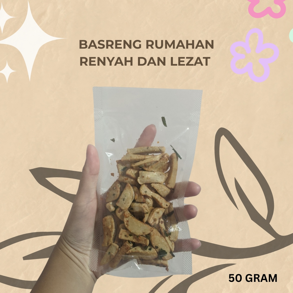 

Basreng Original daun jeruk 50gr – Renyah, Gurih, Lezat!