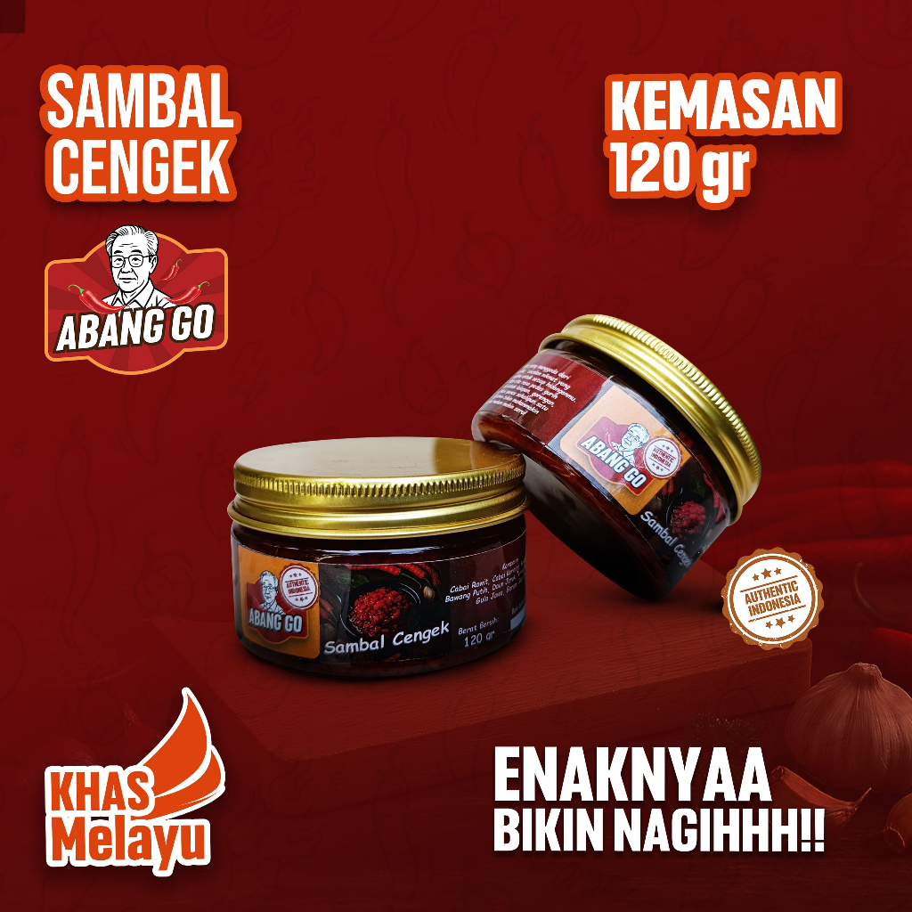

Sambal Cabe Cengek Khas Melayu - Sambal Chili Nasi Lemak Malaysia - Sambal Nasi Gemuk Jambi - Sambal Cabe Abang Go