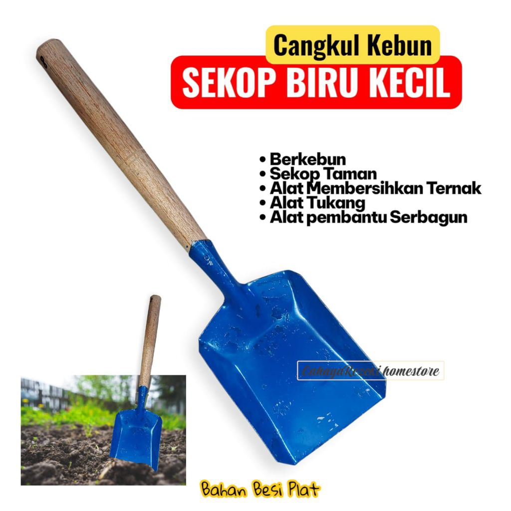 [ CANGKUL BIRU ] Alat berkebun Cangkul Kebun Kecil Biru | Sekop skop tanah Biru Kecil