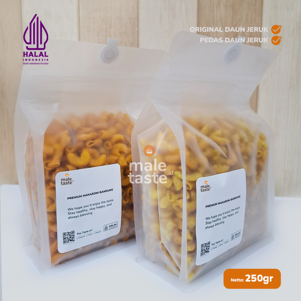 

Male Taste Premium Makaroni Bandung 250gr Rasa Pedas/Original