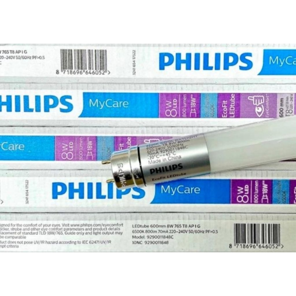 Philips lampu neon panjang t8 ecofit/8w,16w Putih