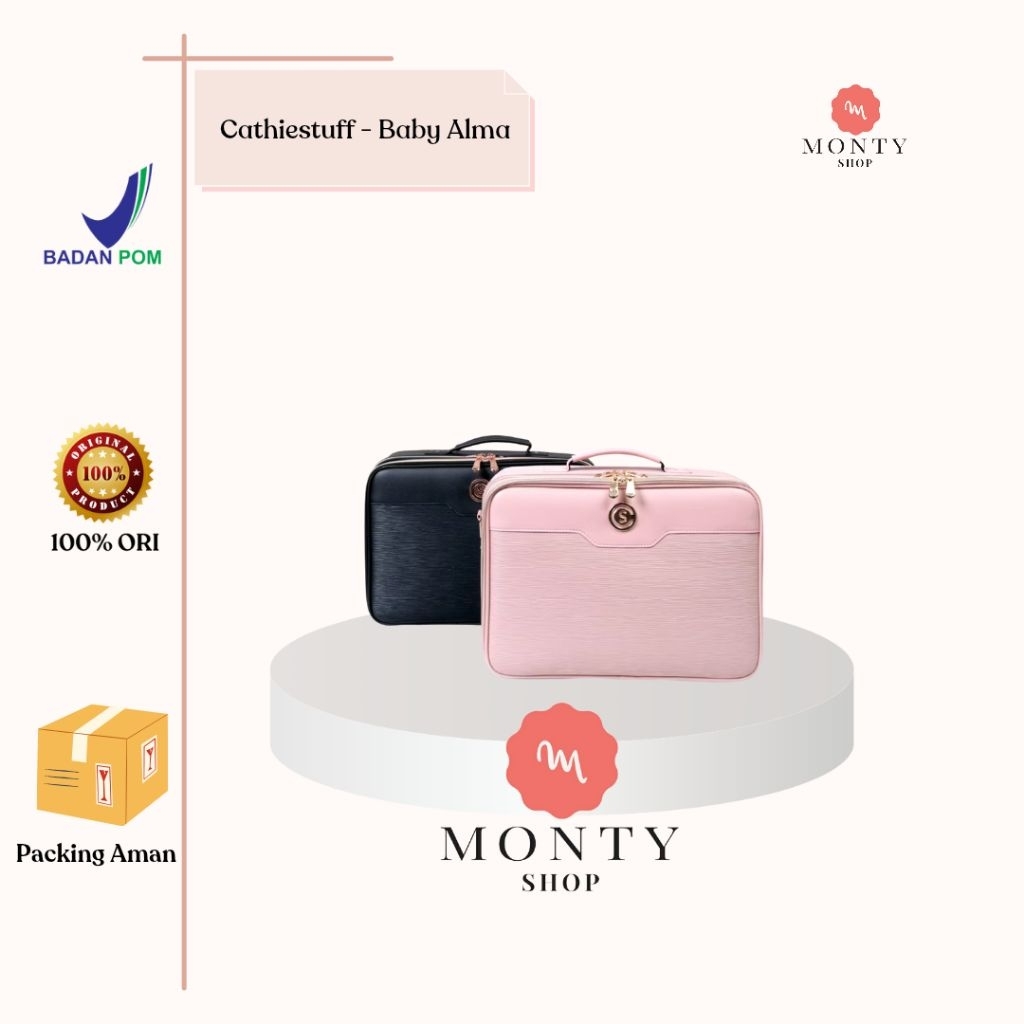 Cathiestuff Cathiestuff Cathie StuffBaby Alma Bag | Makeup Bag Leather MUA Premium Multifungsi Splas