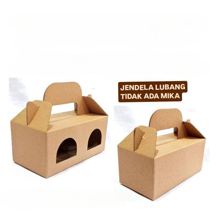 

box eflute tenteng muat toples jar 300ml isi 2 dus jinjing hampers kuker 10x19x8cm