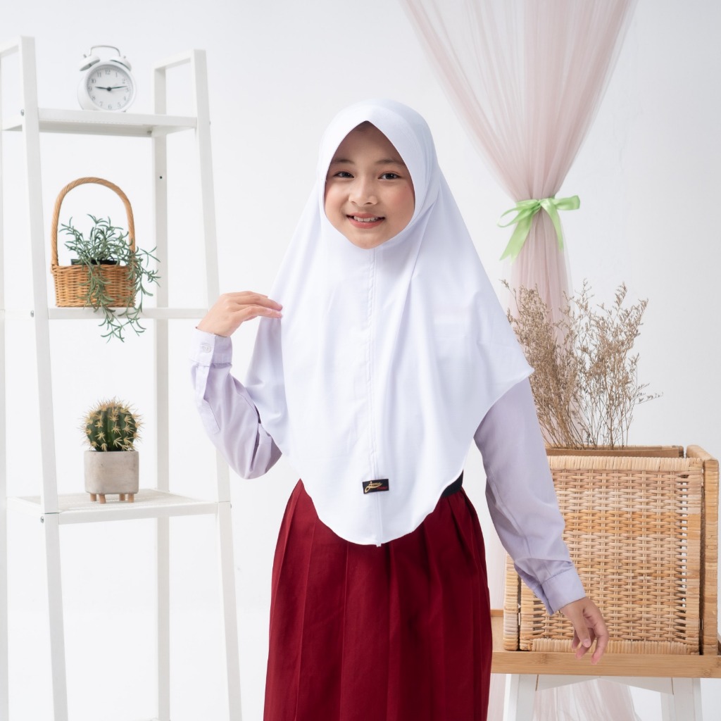 JUMA Hijab Instant Anak SD SMP Bergo Jersey Premium Adem Tebal Nyaman untuk Sekolah Anak Muslimah