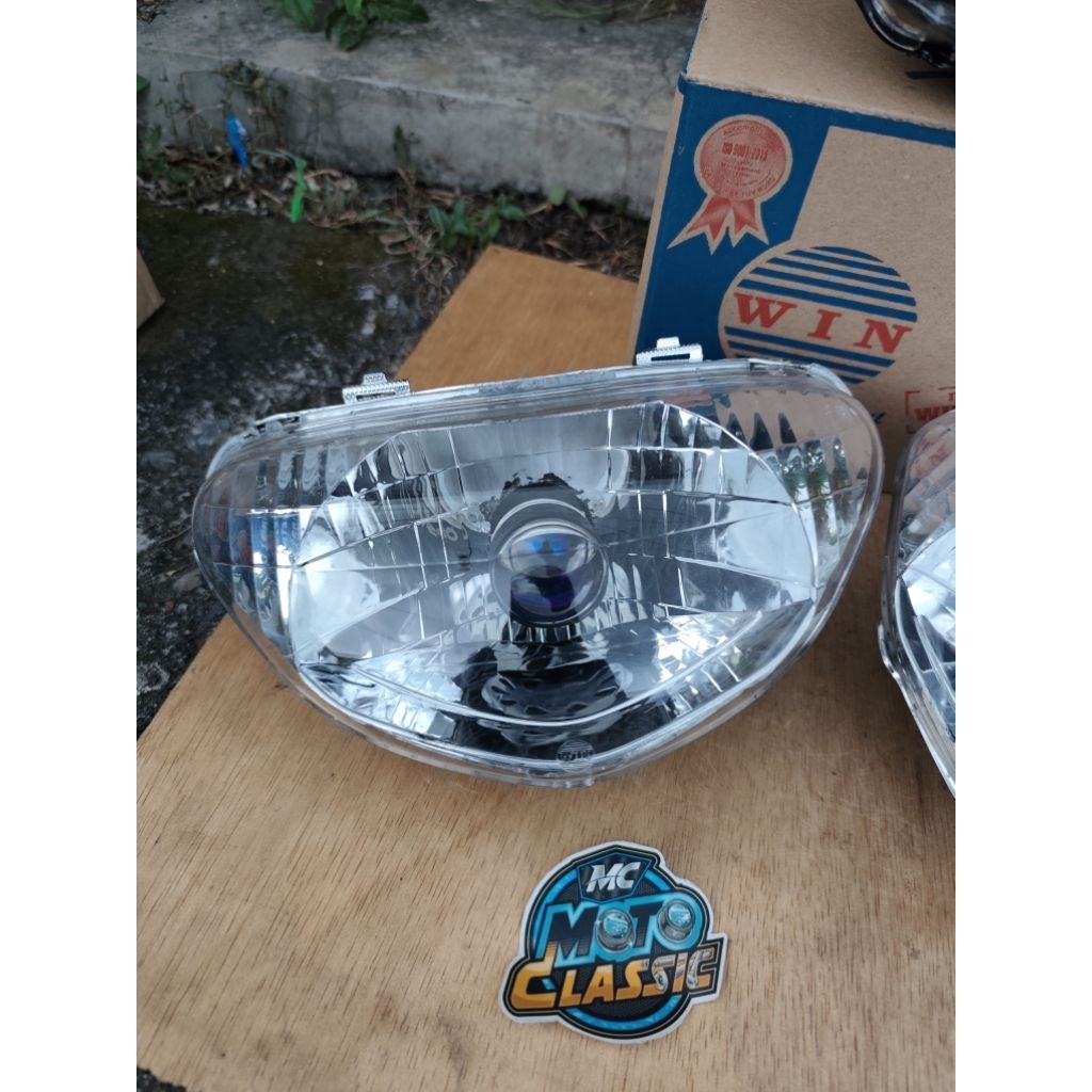 lampu reflektor mio smile sporty rubahan h4 / reflektor mio sporty smile custom