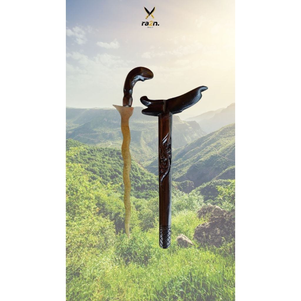 Keris kuningan kaligrafi pusaka tradisional