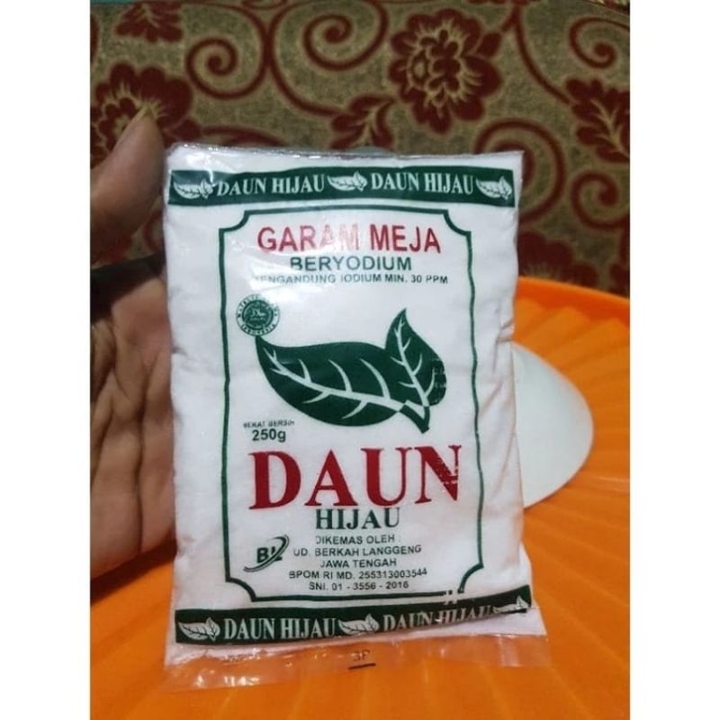 

Garam Meja daun hijau beryodium 250g