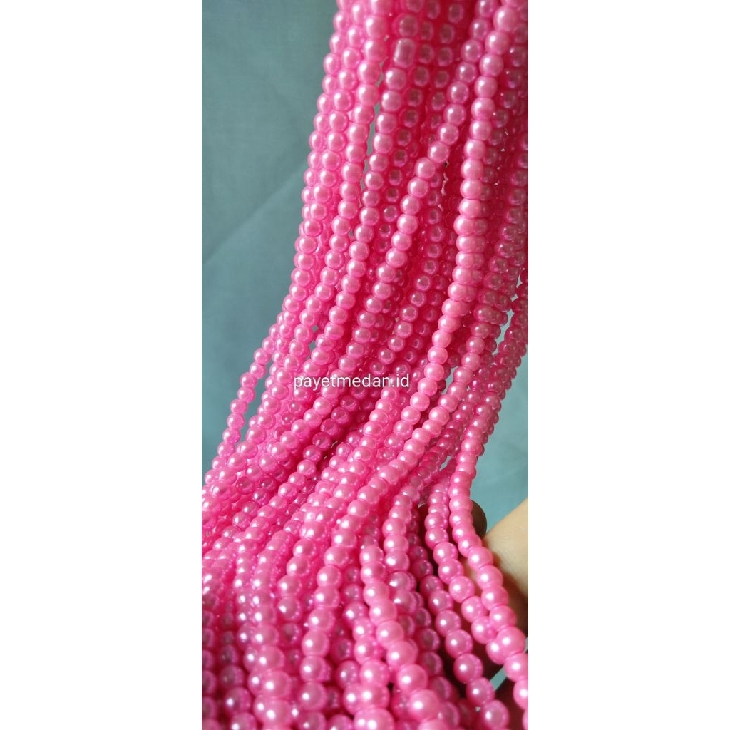 Payet Mutiara sintetis ukuran 4mm mote berat