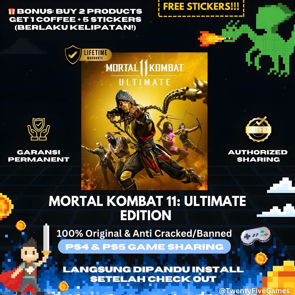 [FREE STICKERS] Mortal Kombat 11: Ultimate Edition - MK11 Ultimate - PS4 - PS5 - Digital Game Sharin