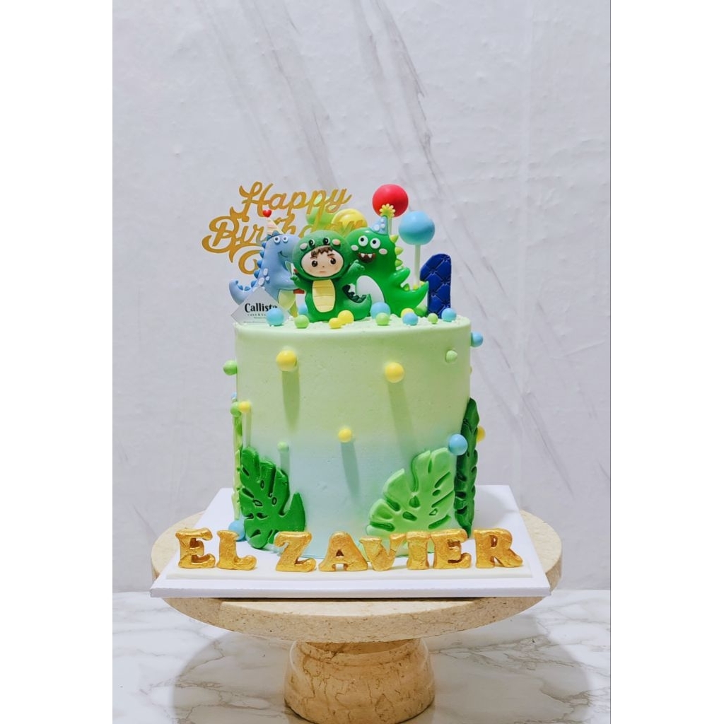 

Cake Ultah Dinosaurus D 18cm / Kue ulang tahun karakter dinosaurus