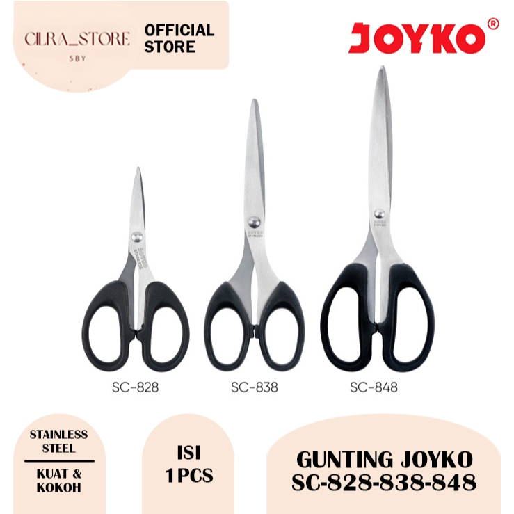

Scissors | Gunting Joyko SC-828-838-848 Stainless Steel (1PCS)