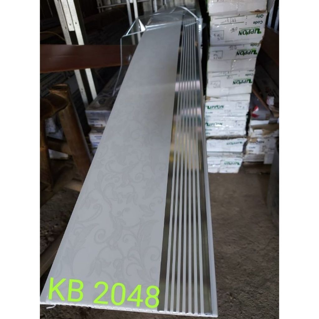 plafon pvc interior putih glossy bermotif KB 2048
