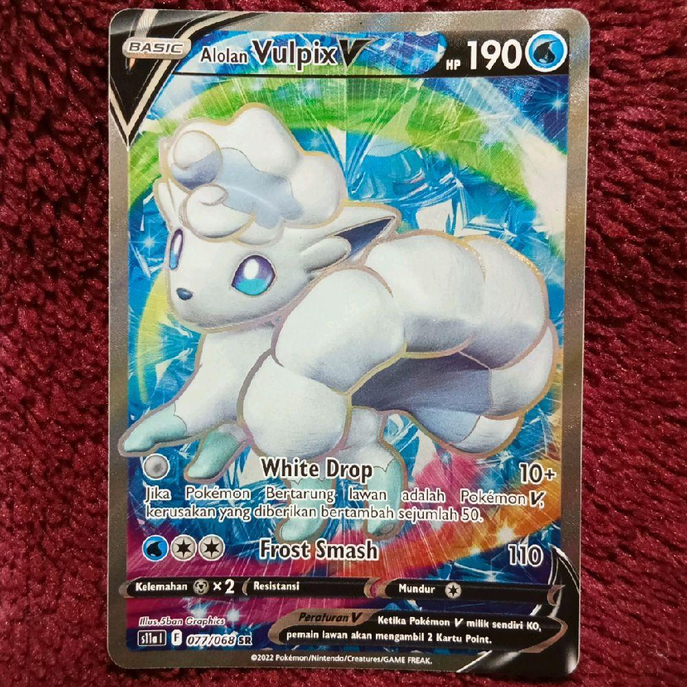 Alolan Vulpix V SR s11a - Pokemon TCG Indonesia foil holo