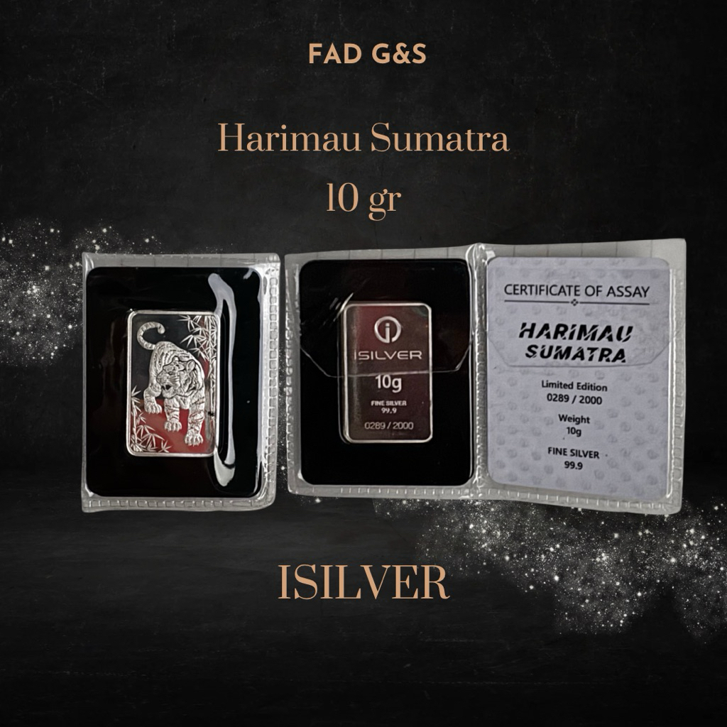 Finesilver perak Harimau Sumatra by isilver 10 gr